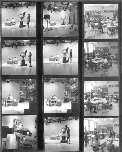 Cardinal Hill Hospital; Twelve small prints of a classroom and television studio