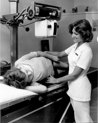 Cardinal Hill Hospital; Nurse takes x-ray of a boy