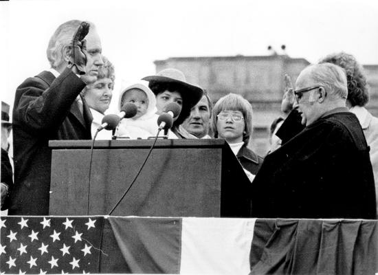 Carroll, Julian M.; Governor Julian Carroll's inauguration ceremony