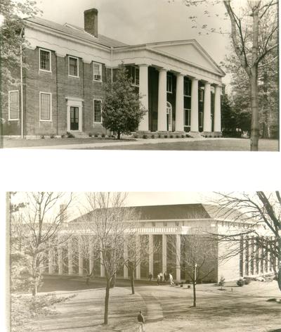 Centre College; Contact sheet of Centre Library and Administration buildings