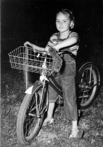 Children; Little girl with bicycle