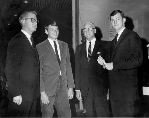 Cooper, John Sherman; John Sherman Cooper with three young men