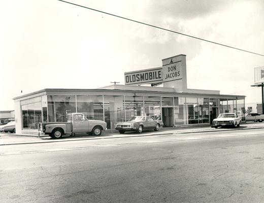 Don Jacob's Oldsmobile; An open door to the showroom floor