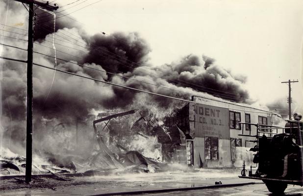 Fires; Fire consumes a large two-story building