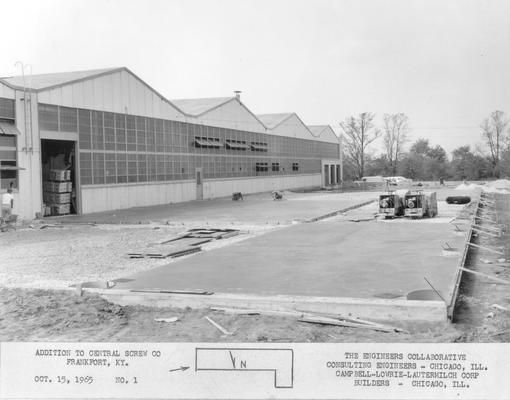 Frankfort; Central Screw Company; Construction; Addition to Central Screw Co. #1