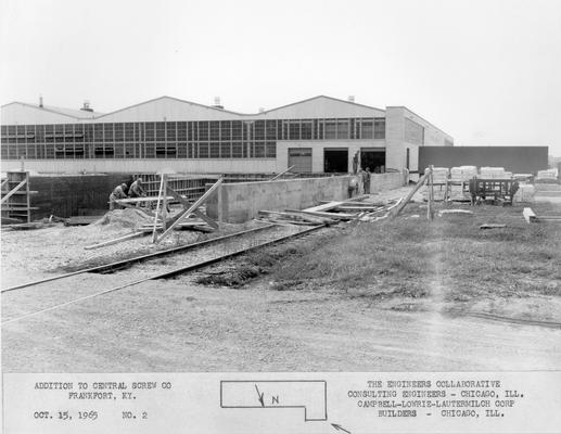Frankfort; Central Screw Company; Construction; Addition to Central Screw Co. #2