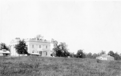 Elmendorf Mansion, taken from across a field. Silver Print