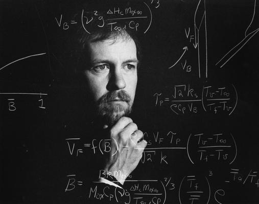 Altenkirch, Robert, Professor of Mechanical Engineering, Photograph created for University of Kentucky advertising series that ran in the Lexington Herald - Leader in 1985, photographer: Public Relations Department, Transferred from 1999UA081, Public Relations Department collection