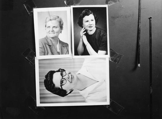 Dodson, Kitty Bess, County Agent, Cooperative Extension Service, Daviess County, 1921 - [1967], pictured top left (light - colored hair) with Lillian Hixson (right) and Susan L. Lane (bottom, in glasses)