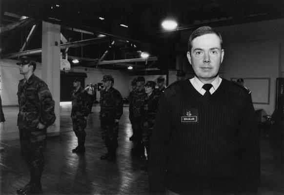 Douglas, Major John, Director, University of Kentucky Reserve Officer Training Corps (ROTC), photograph featured in April 9, 1992 