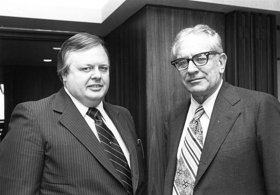 Farmer, Tracy, Member, Board of Trustees, 1979 - 1991, pictured (left) with UK President Otis Singletary