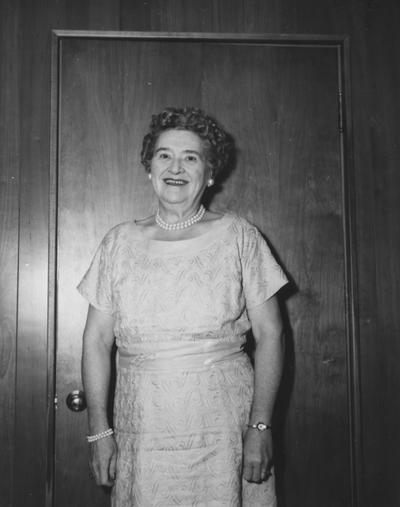 Gifford, Chloe, Alumna, College of Law, 1924, Director of University Community Services, Faculty, University Cooperative Extension Service, pictured in August 1965