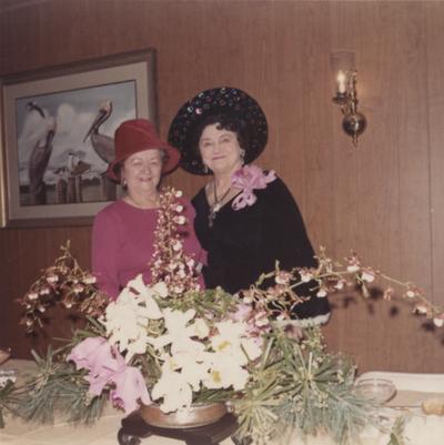 Grable, Queenie, Administrative Assistant to Dean of the Graduate School, pictured (right) with Cleo Dawson Smith at the Women's Club of Central Kentucky, January 6, 1973