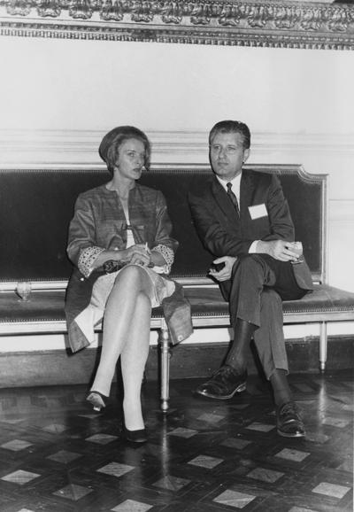 Griffin, Willis H., Director of International Education Program, pictured with unidentified individual