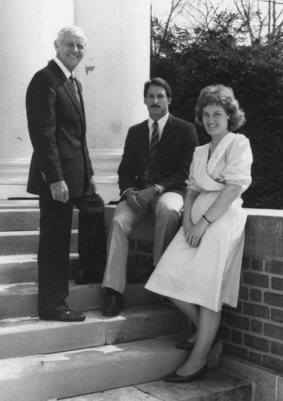 Johnson, Bernard, Physical Education, with two unidentified people