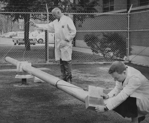 Lange, Carl O., Wenner Gren Aeronautical Research Laboratory, Lange on Left, Lexington Herald Leader Staff Photo