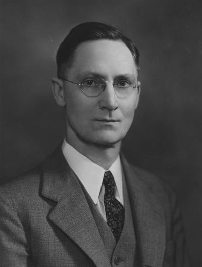 Olney, Albert Jackson, Professor and Head of Department of Horticulture 1888-1958, photograph by Adam Pepiot Studio, from Public Relations Department