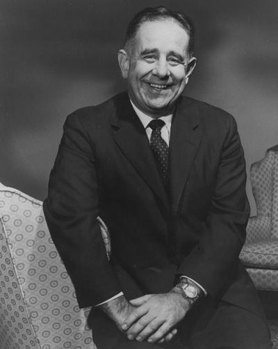 Oswald, John W., President at the University of Kentucky 1963-1968, pictured in Maxwell Place