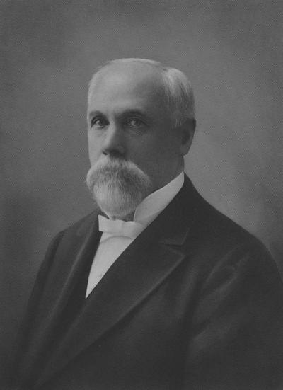 Patterson, Walter Kennedy, Brother of President Patterson, Instructor in Physics, Principal of Academy 1879-1911, inscribed on photograph is Patterson's signature
