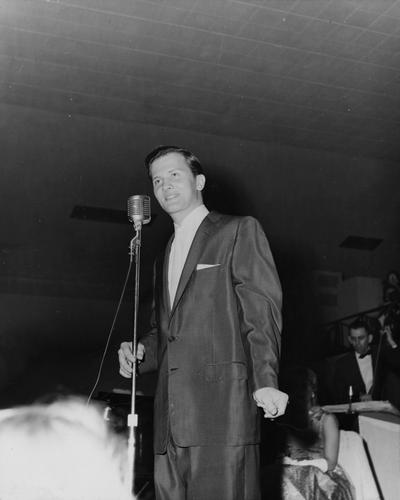 Boone, Pat, Visiting singer, Public Relations Department, Photograph featured in 1957 