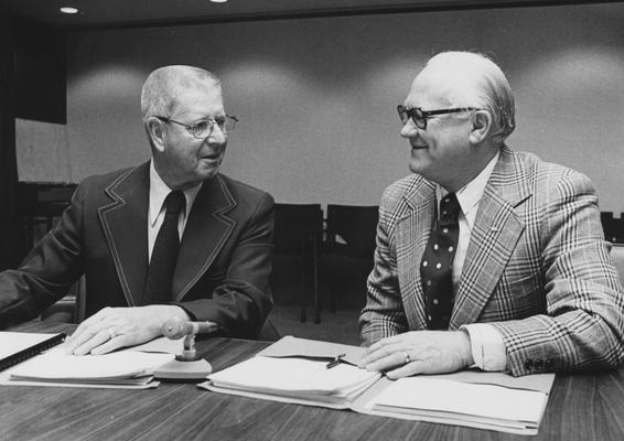 Ramsey, Homer W., 1974 - 1982 Member of the Board of Trustees, pictured with John Woodyard