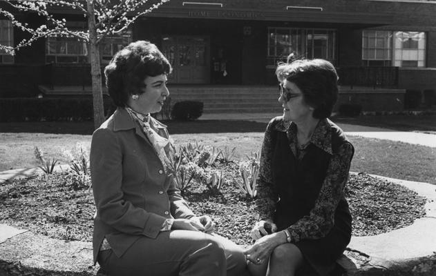 Stewart, Dr. Majorie S., Associate Professor of Home Economics and Education, picture with Myrna Wesley, President of Home Economics Alumni Association