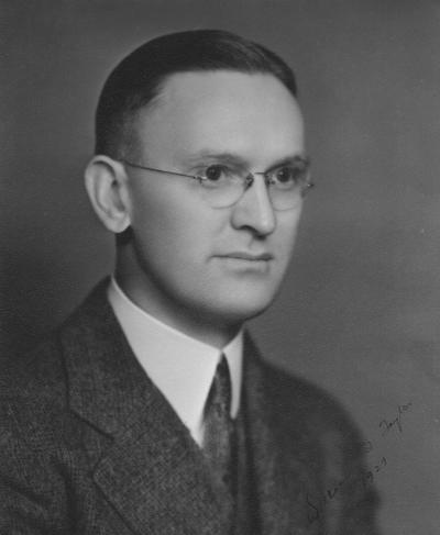 Taylor, William, b. 1885- d. 1949, Professsor of Education, Dean of College of Education 1923-1949, from Dr. McVey's Files Janurary 1953
