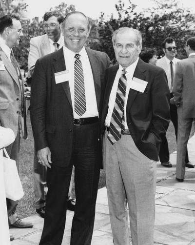 Whalen, S. J. Sam, Professor of Metallurgical Engineering, pictured with Dr. Fontana, non Univeristy of Kentucky