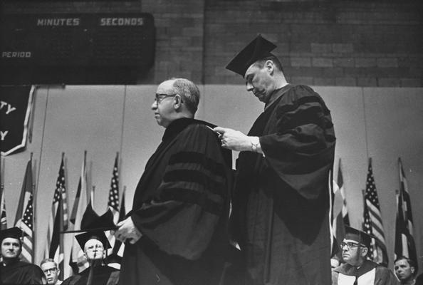 Whitney, Robert, pictured receiving Honorary Degree