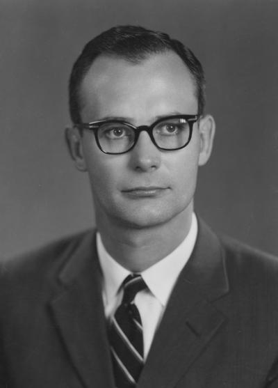 Wichman, William W., 1947 alumnus and Professor of Agricultural Engineering, photograph by Lively Studio, from Public Relations Department