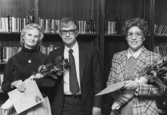 Willis, Paul A., Director of Library Department, pictured with Jean Robinson and Jane Dean