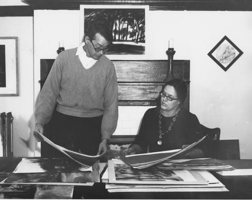 Bryant, Edward Albert, Director, Art Museum, pictured with spouse, Tamara Thompson Bryant, photographer: Shirley W. Schweet