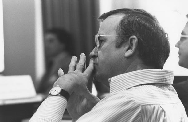 Unidentified, candid shot, Seminar for Executives (Patterson Office Tower), photographer: News Bureau, Photographic Services Negative File: Regular Series # 20983