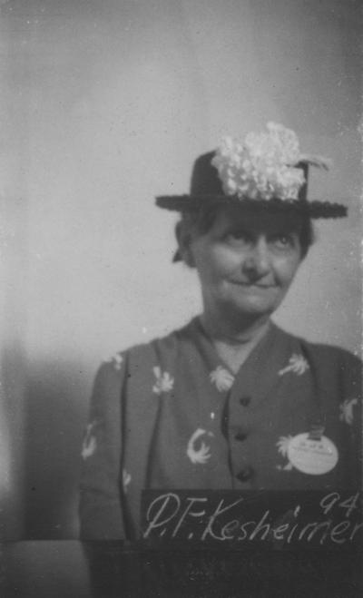 Kroesing, Lillie (Mrs. O. F. Kesheimer), Class of 1894, attended reunion in 1940