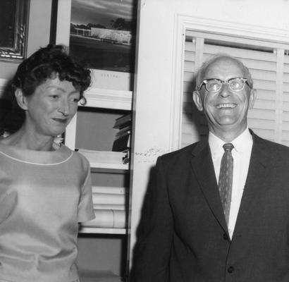 Chamberlain, Leo M., Professor, Education, University Vice President, pictured with Mrs. Ethel Wyatt