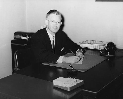 Cierley, Morris B., Director of University School, Director of Student Teaching Education, Public Relations Department, featured in 1957 