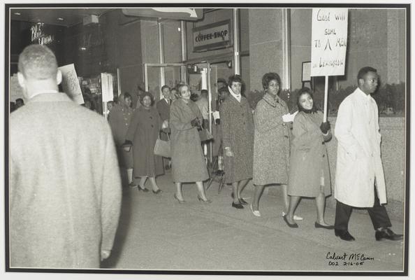 Congress of Racial Equality (CORE) picket line at the Phoenix Hotel