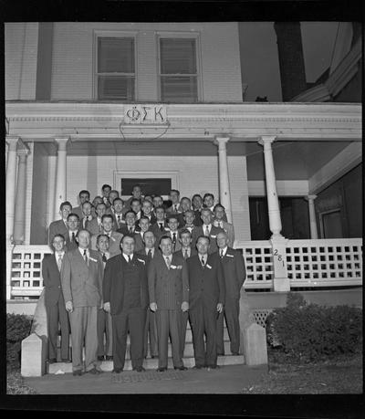 Phi Sigma Kappa Fraternity, possibly in front of 281 South Limestone