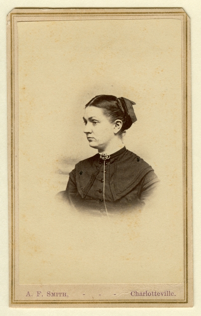 Unidentified woman (Photographer: A. F. Smith, Charlotteville, VA)