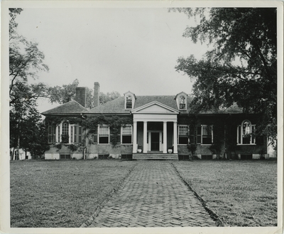 The Grange in Bourbon County, Kentucky the home of slave trader Edward Stone; written on back: 