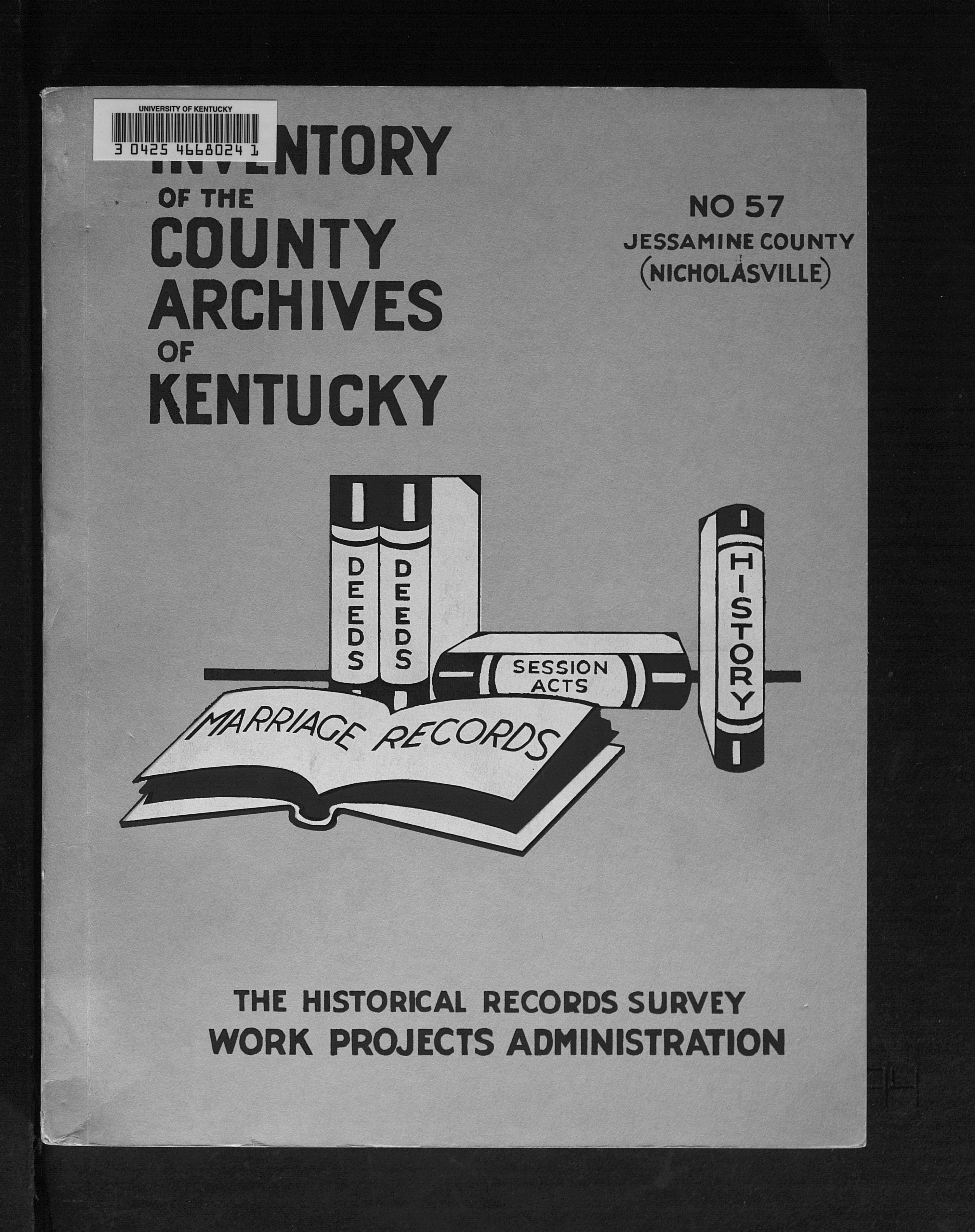 Inventory of the county archives of Kentucky. No image image