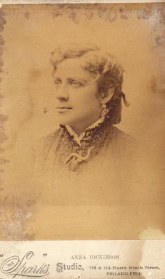 Portrait of Anna Dickinson, American abolitionist and feminist