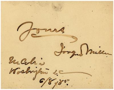 Inscription by Joaquin Miller, 