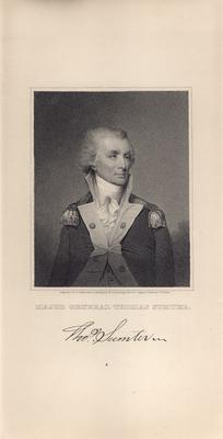 Portrait of Thomas Sumter with printed signature