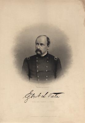 Portrait of Egbert L. Viele with printed autograph