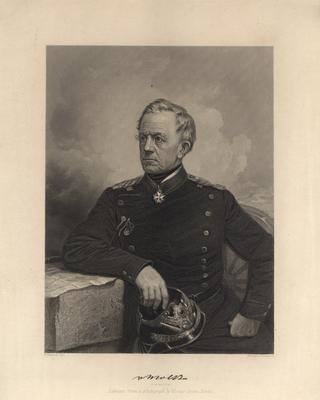 Portrait of Von Moltke, with printed signature