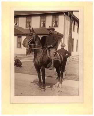 Portrait of Theodore Roosevelt on horseback