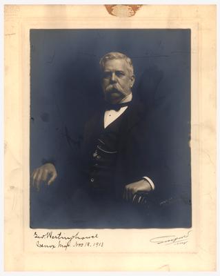 Portrait of George Westinghouse, autographed and dated 