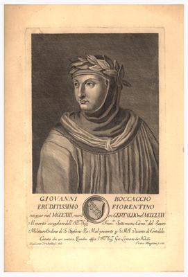 Portrait of Giovani Boccacio (with Latin text)
