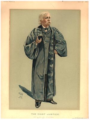 Portrait of The Chief Justice Melville Fuller, with autograph
